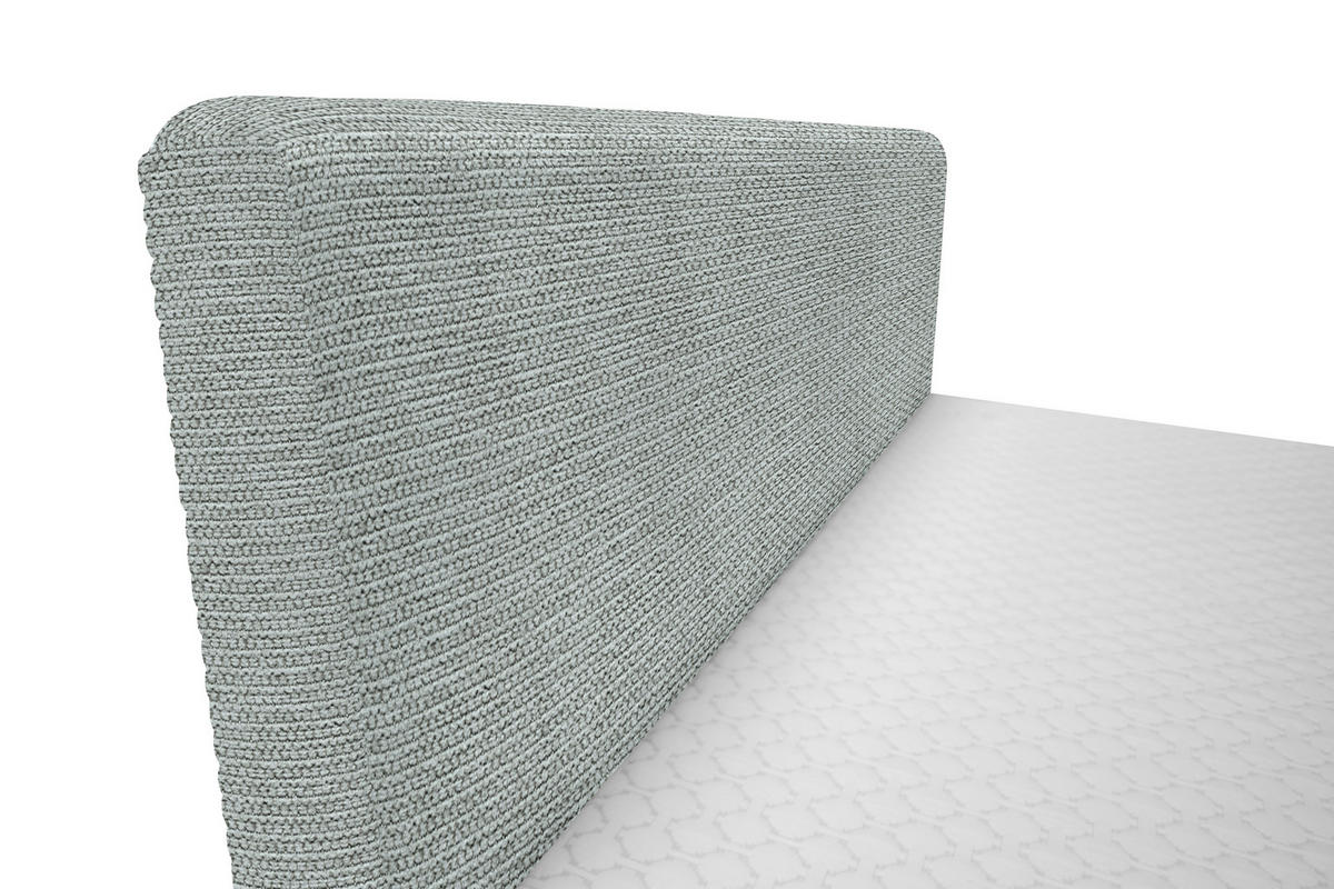 BOXBETT 180/200 cm  in Hellgrau  - Hellgrau/Schwarz, Design, Holz/Holzwerkstoff (180/200cm) - Xora