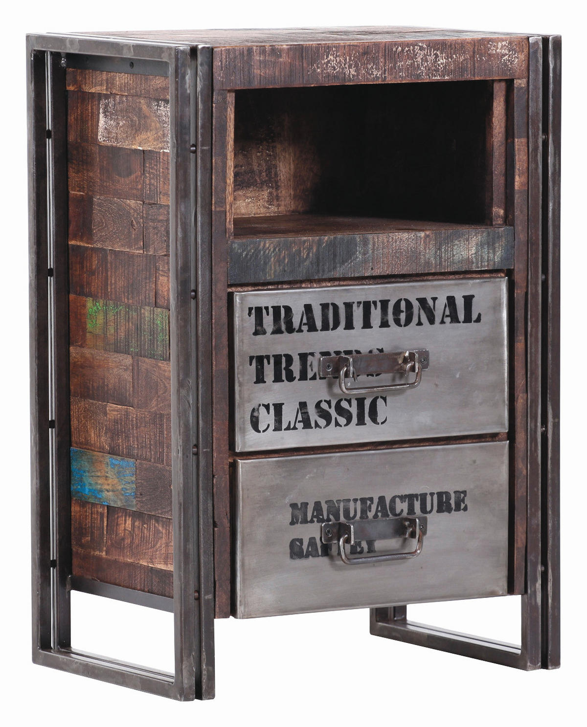 KOMMODE 55/80/40 cm Braun  - Braun, Design, Holz/Metall (55/80/40cm)