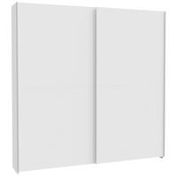 VEČNAMENSKA OMARA, bela - bela/barve aluminija, Basics, kovina/leseni material (200,1/210/39,1cm) - Carryhome