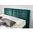BOXSPRINGBETT 180/200 cm,  in Petrol, Matratze, H3 + H4 = fest + sehr fest  - Chromfarben/Petrol, KONVENTIONELL, Textil (180/200cm) - Dieter Knoll