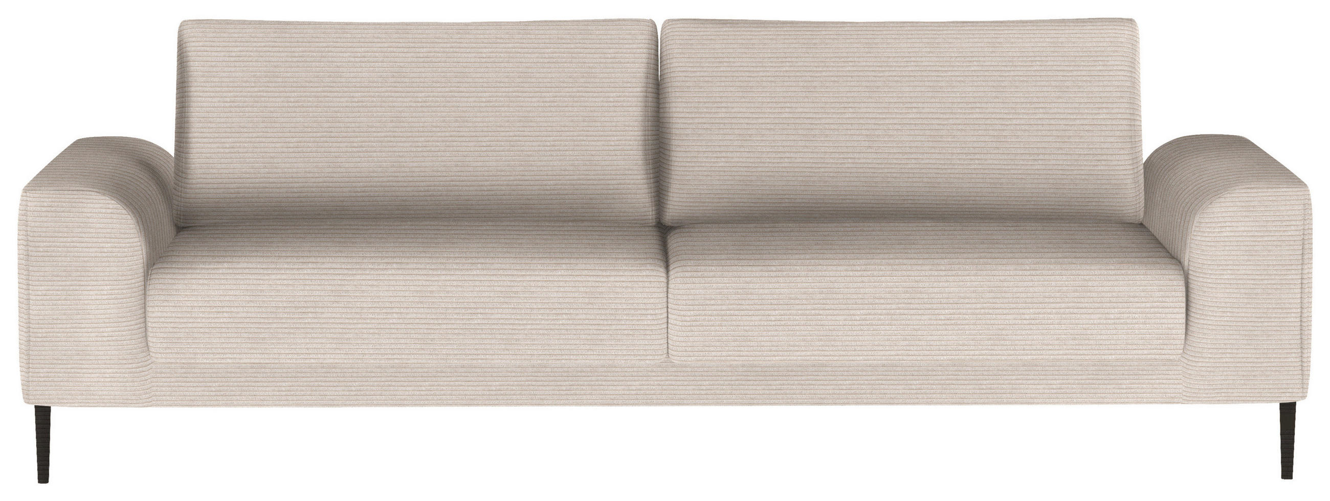 SCHLAFSOFA Cord Sandfarben  - Sandfarben/Schwarz, Design, Textil/Metall (250/89/105cm) - Livetastic