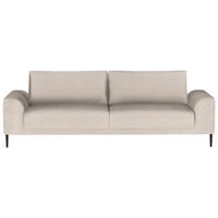 SCHLAFSOFA in Cord Sandfarben  - Sandfarben/Schwarz, Design, Textil/Metall (250/89/105cm) - Welnova