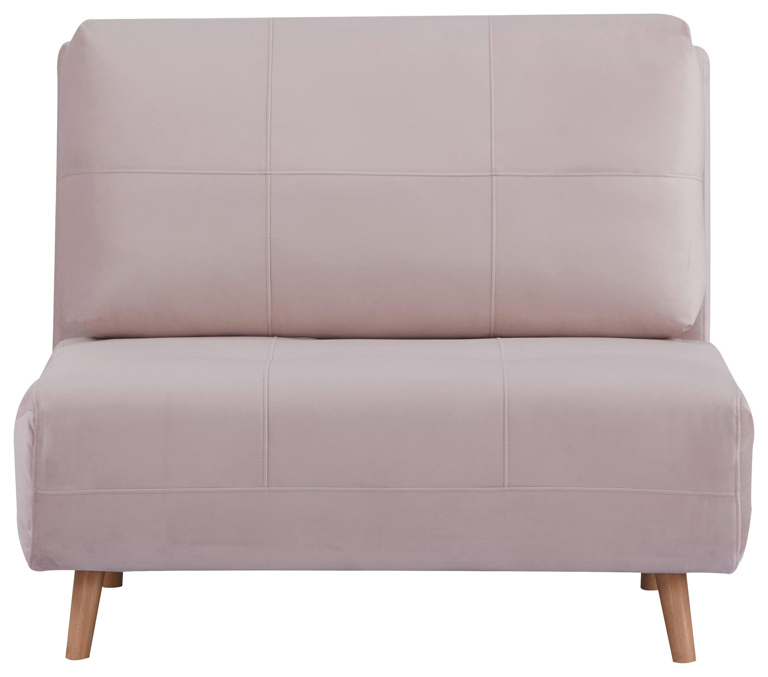 SCHLAFSESSEL Samt Rosa    - Naturfarben/Rosa, Design, Holz/Textil (100/82/91cm) - Ti'me