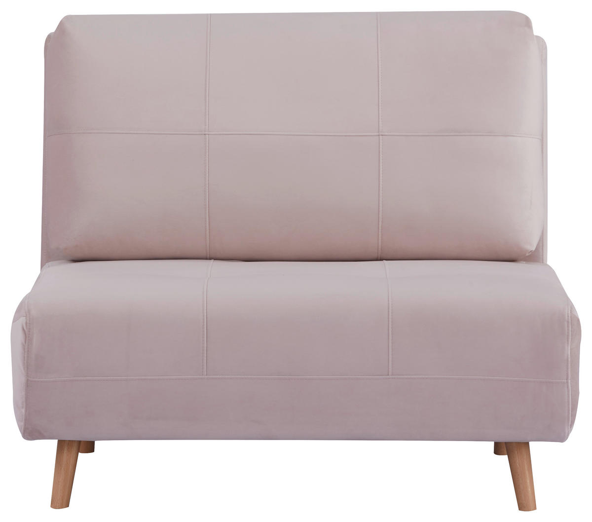 SCHLAFSESSEL Samt Rosa    - Naturfarben/Rosa, Design, Holz/Textil (100/82/91cm) - Ti'me