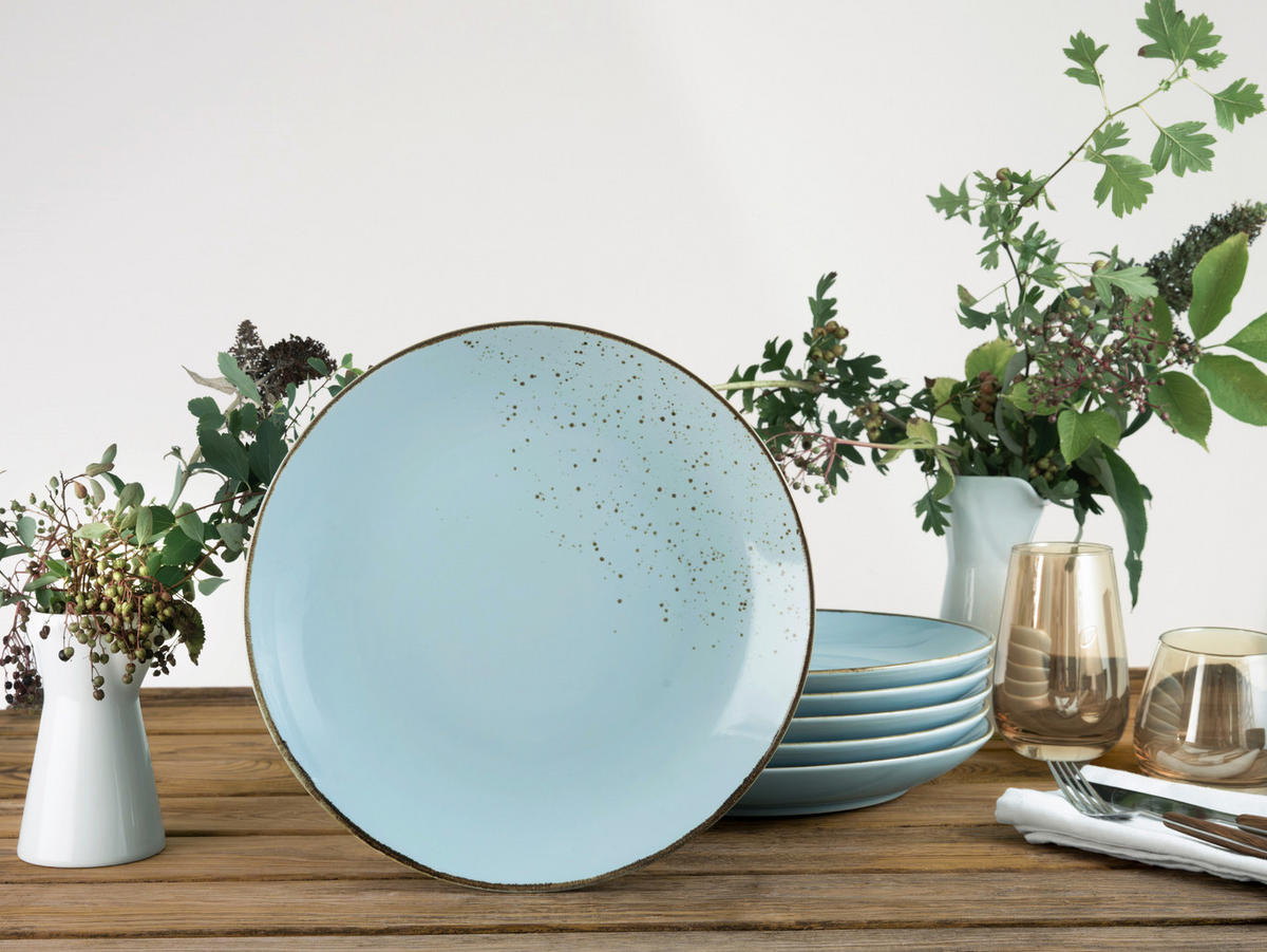 SET MATTALLRIKAR 27 cm  - pastellblå, Trend, keramik (27cm) - Creatable