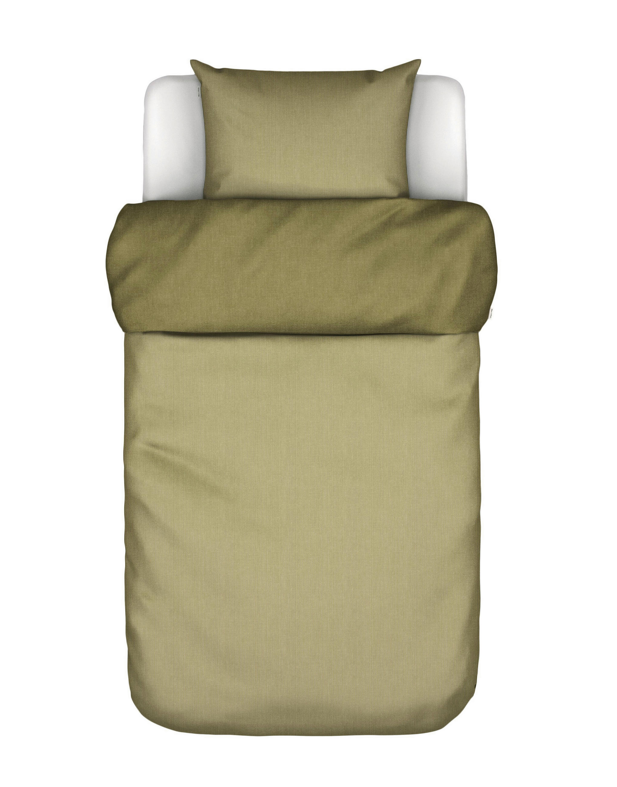 BETTWÄSCHE 2-teilig OLIF Flanell 140/200 cm  - Hellgrün, Basics, Textil (140/200cm) - Marc O'Polo