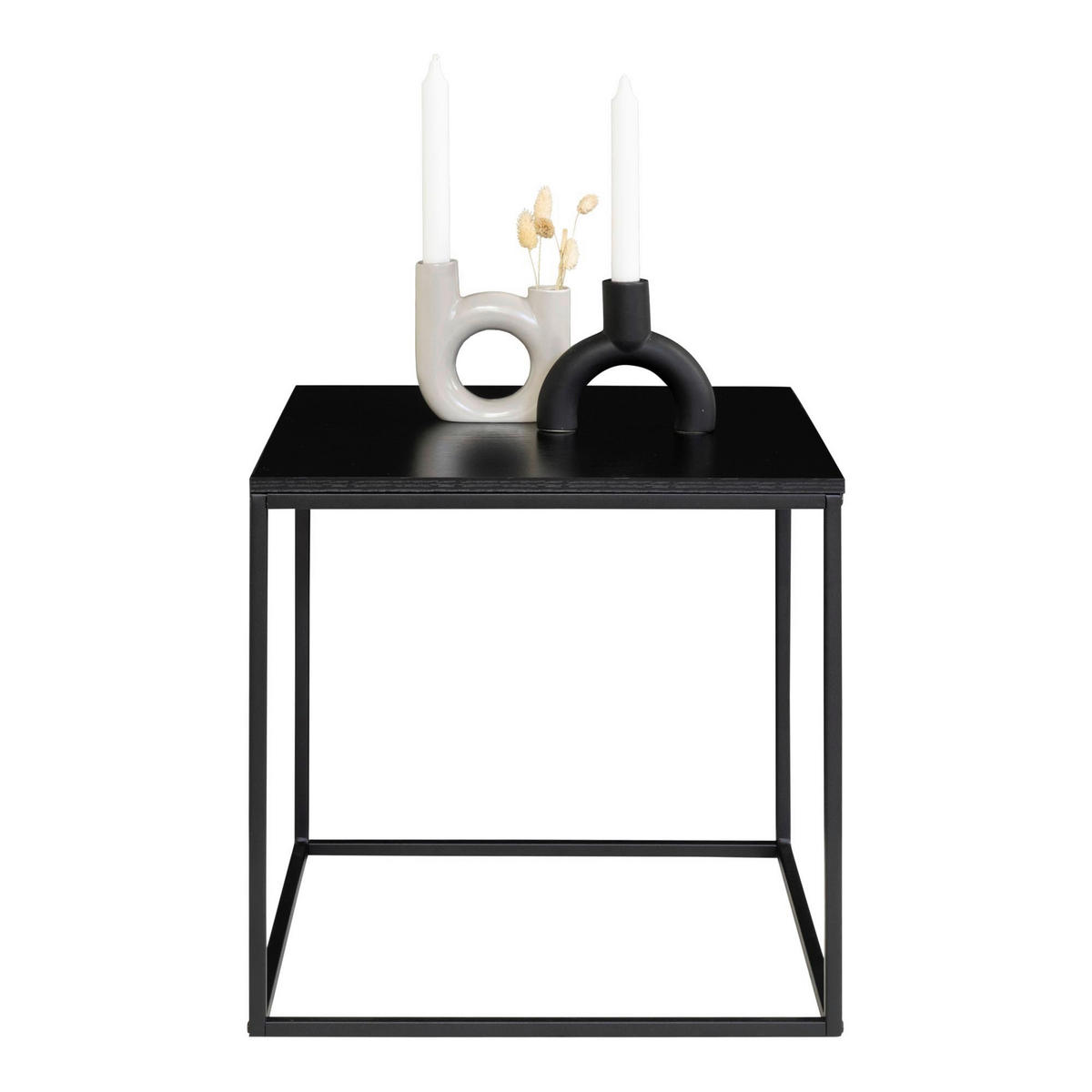 BEISTELLTISCH in Holzwerkstoff 45/45/45 cm  - Schwarz, Basics, Holzwerkstoff/Metall (45/45/45cm)