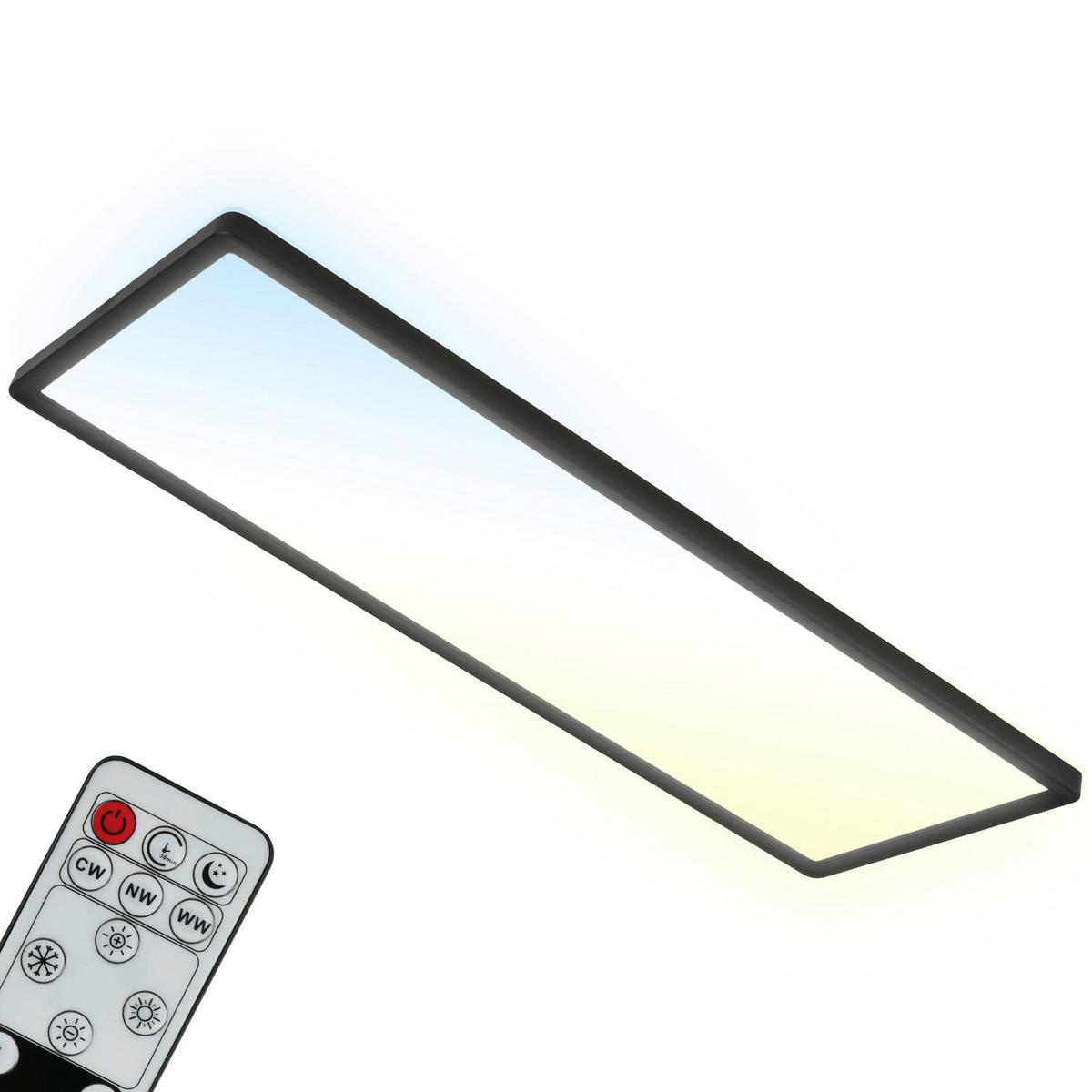 LED-PANEEL Slim 58/20/3 cm   - Schwarz, MODERN, Kunststoff (58/20/3cm)