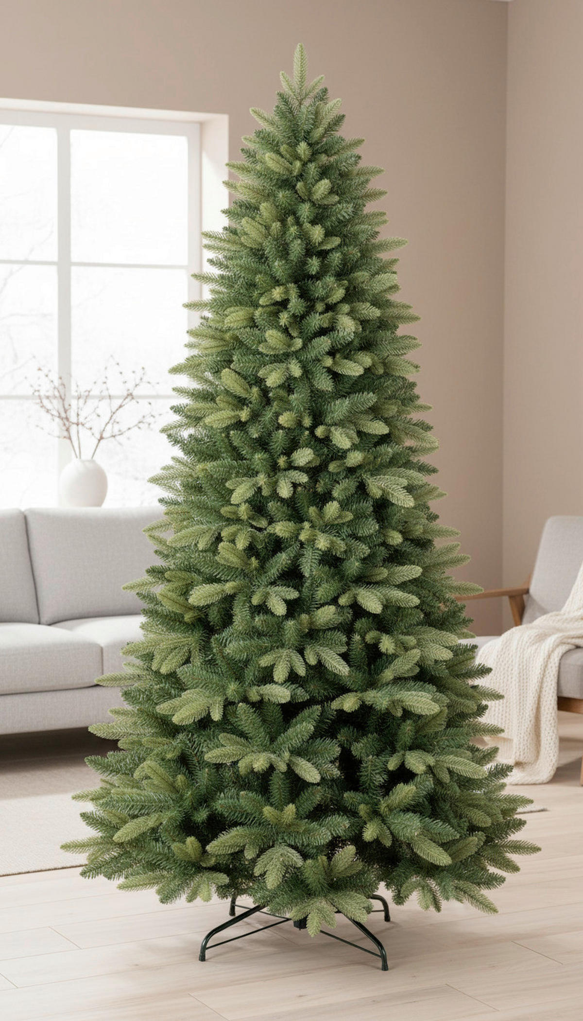 WEIHNACHTSBAUM 180 cm  - Dunkelgrün, Basics, Kunststoff/Metall (96/180cm)