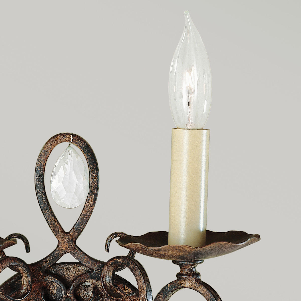 WANDLEUCHTE - Bronzefarben, Konventionell, Glas/Metall (22,9/22,9/29,8cm) - Elstead Lighting