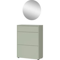 GARDEROBE 2-teilig  in 70/200/34 cm  - Eichefarben/Grün, Design, Holzwerkstoff (70/200/34cm) - Livetastic