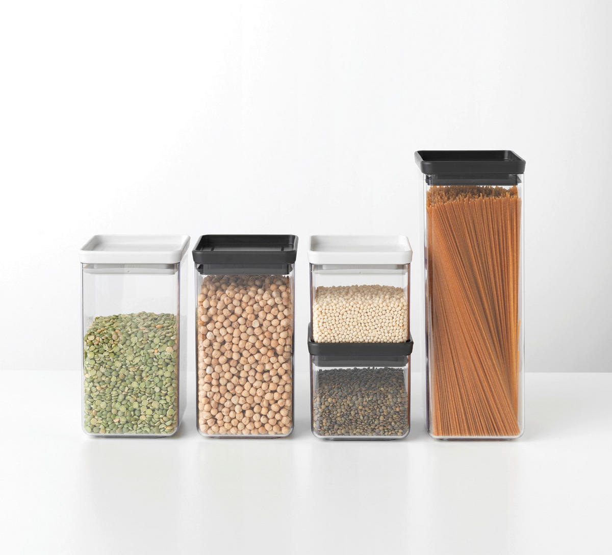 DÓZA NA POTRAVINY - průhledné/tmavě šedá, Design, plast (11/29.5/11cm) - Brabantia