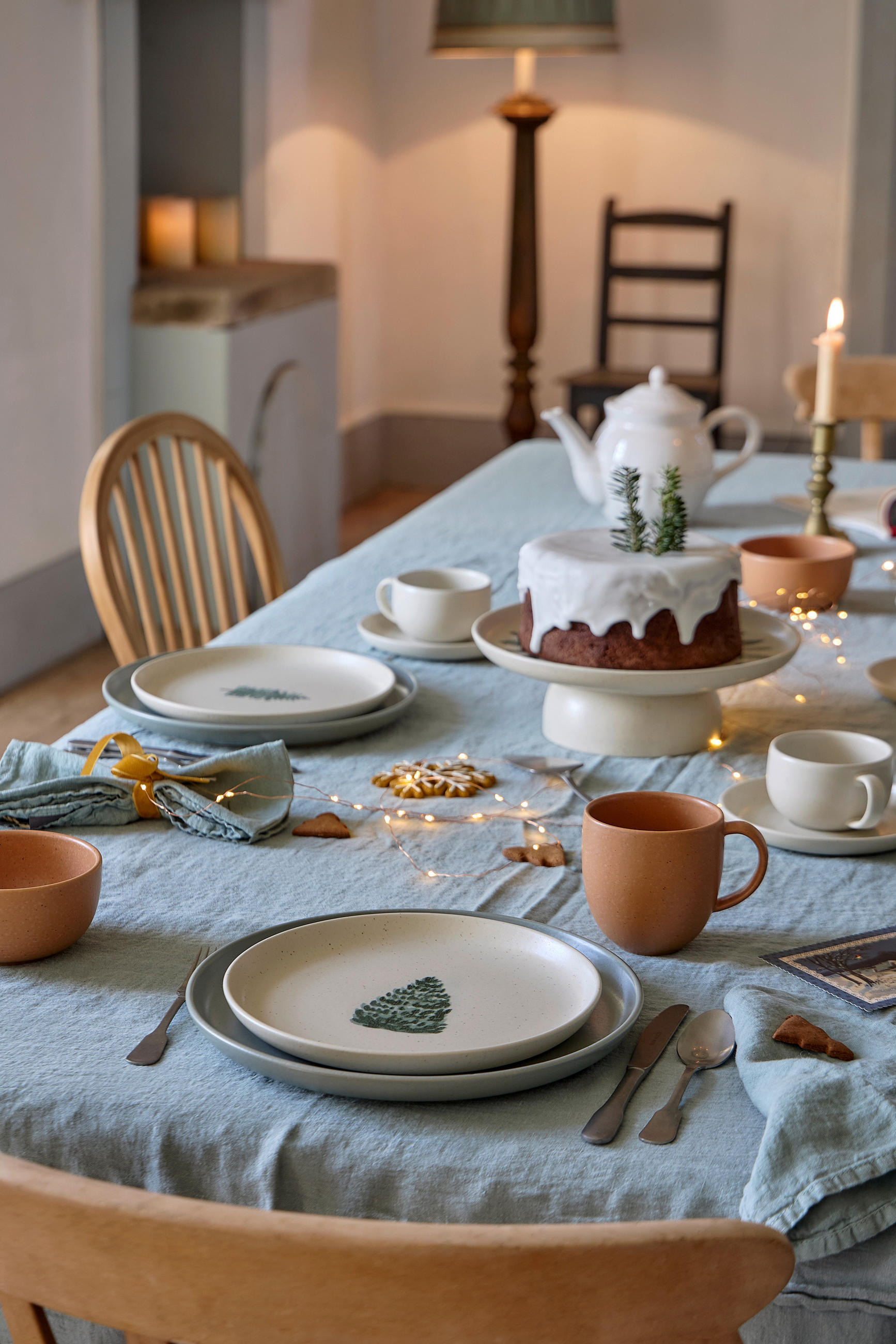 DESSERTTELLERSET Creme, Waldgrün 4-teilig 22 cm PACIFICA  - Waldgrün/Creme, Basics, Keramik (22cm) - Costa Nova