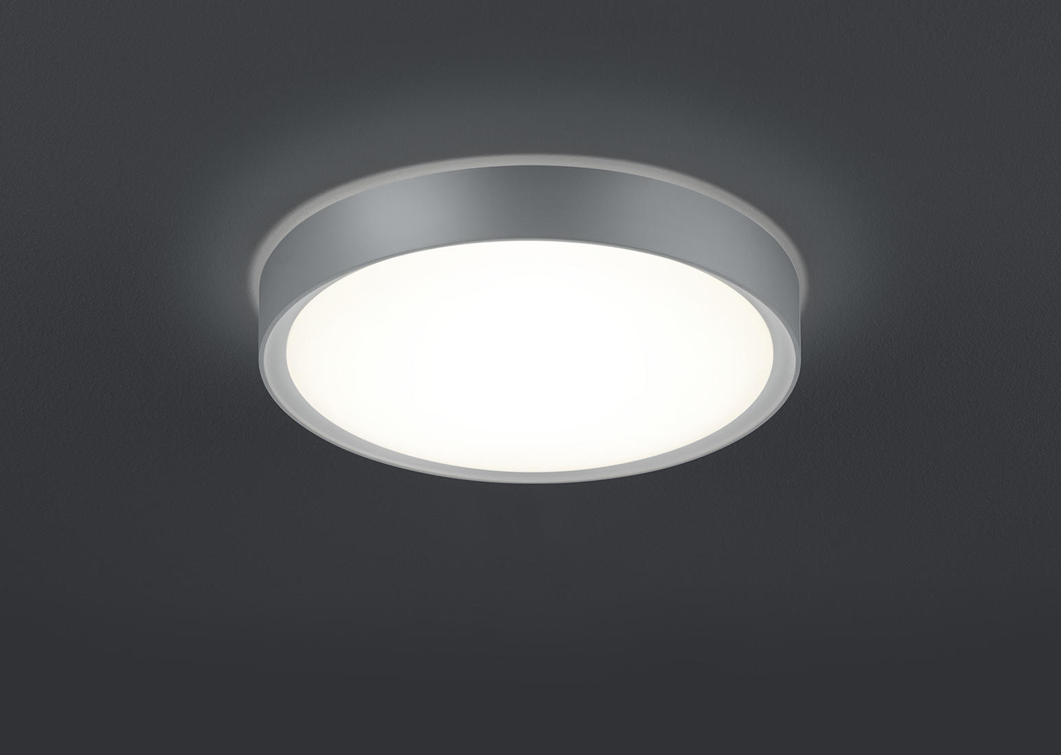 BADEZIMMER-DECKENLEUCHTE CLARIMO 33,0/9,0 cm   - Titanfarben, KONVENTIONELL, Kunststoff/Metall (33,0/9,0cm) - Trio Leuchten