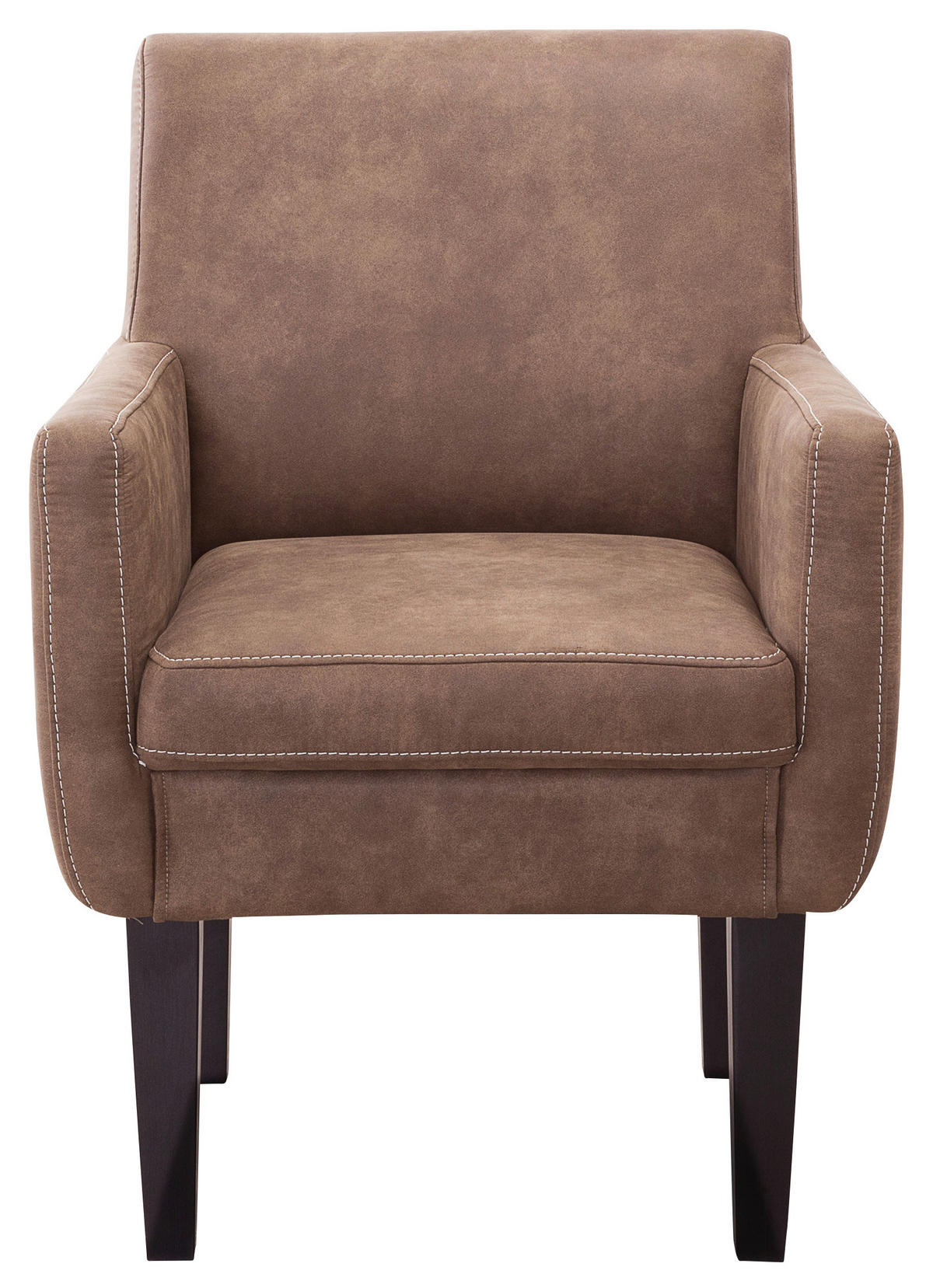 SESSEL in Mikrofaser Braun  - Beige/Schwarz, Konventionell, Holz/Textil (66/97/71cm) - Sit & More