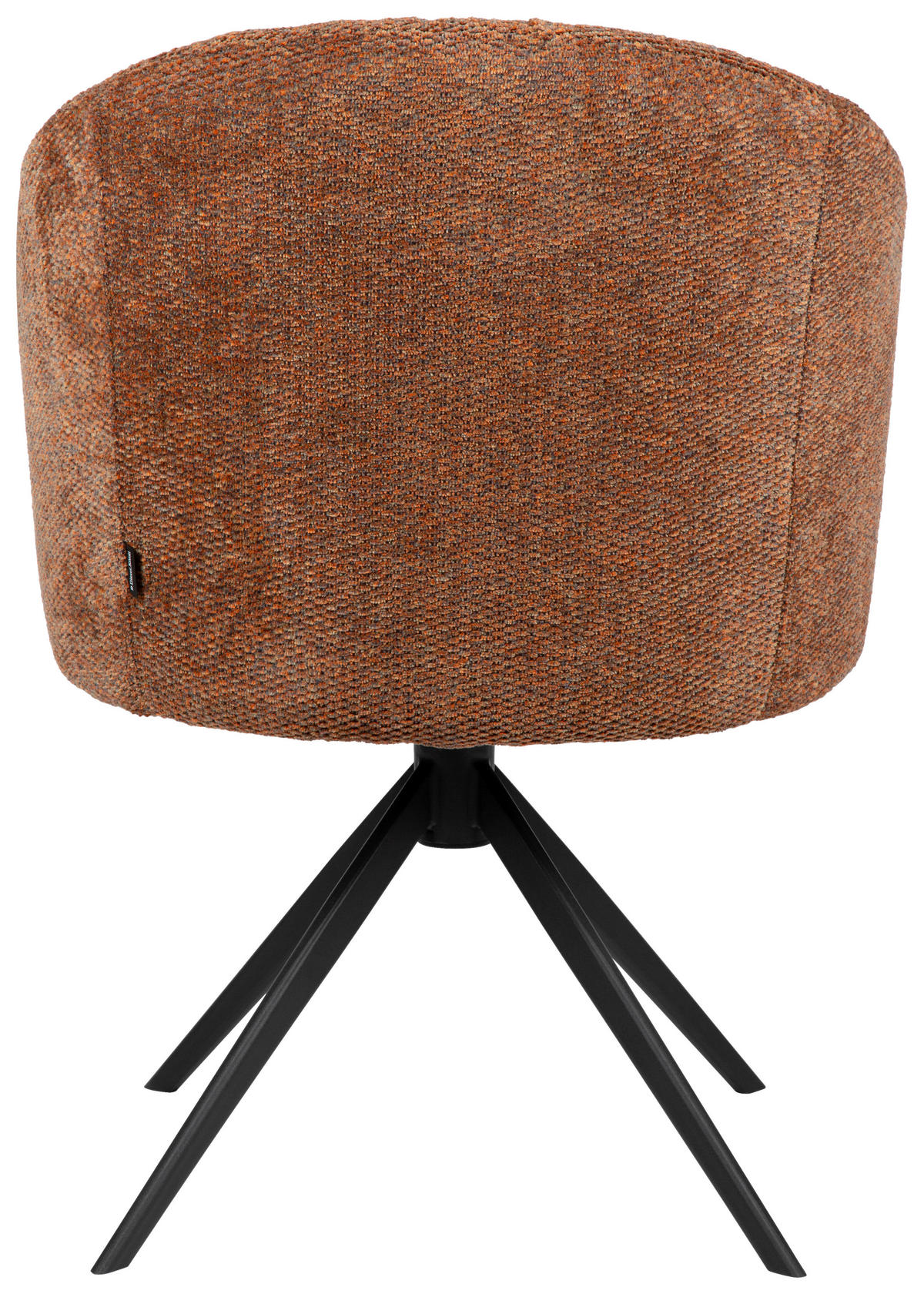 ARMLEHNSTUHL  in Eisen Chenille  - Cognac/Schwarz, Design, Textil/Metall (63/81,5/62,5cm) - Dieter Knoll