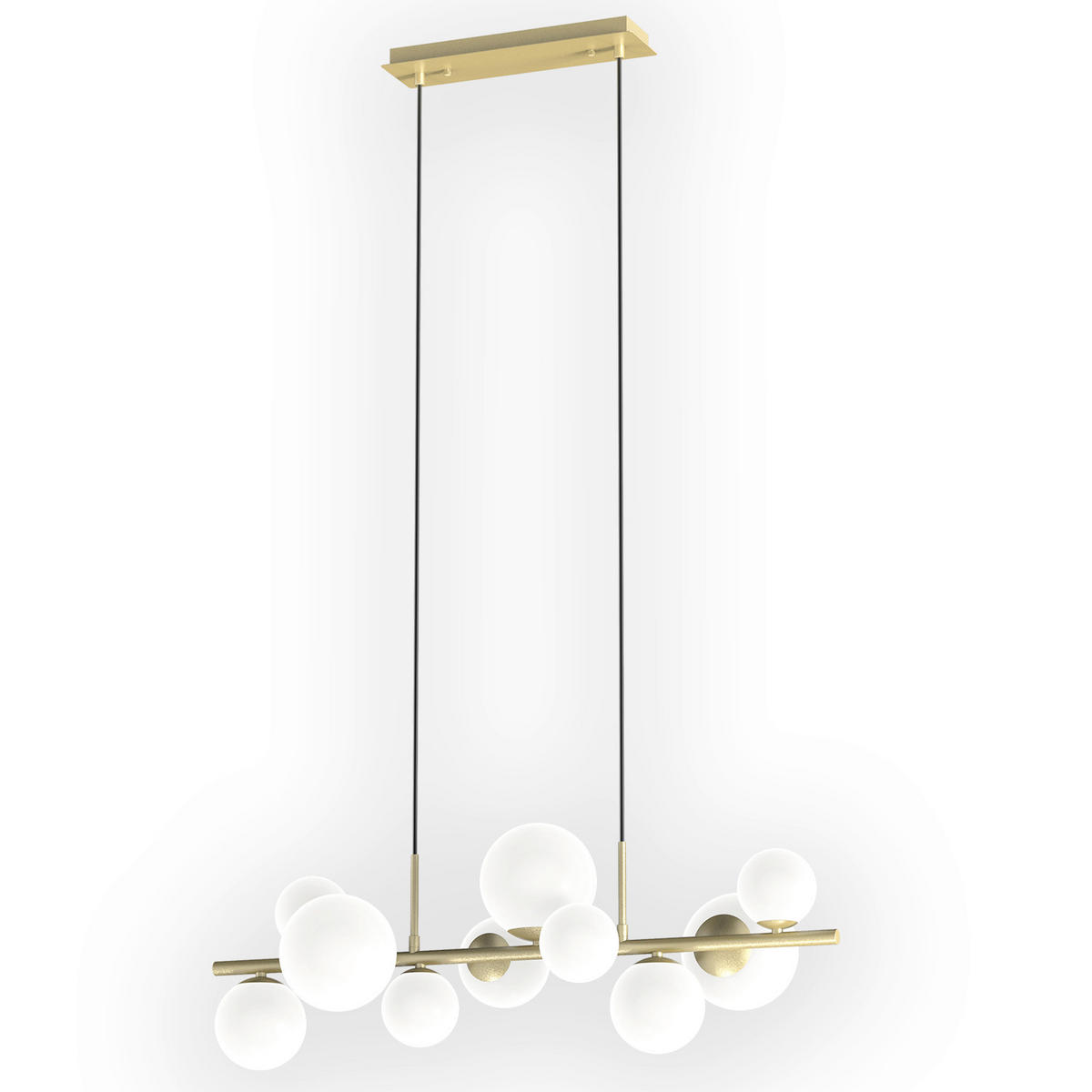 PENDELLEUCHTE PALOMA 86/33/150 cm   - Goldfarben, Design, Glas/Metall (86/33/150cm)