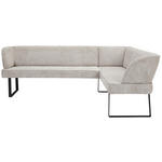 ECKBANK 233/189 cm Webstoff Schwarz, Cappuccino   - Schwarz/Cappuccino, Design, Textil/Metall (233/189cm) - Novel