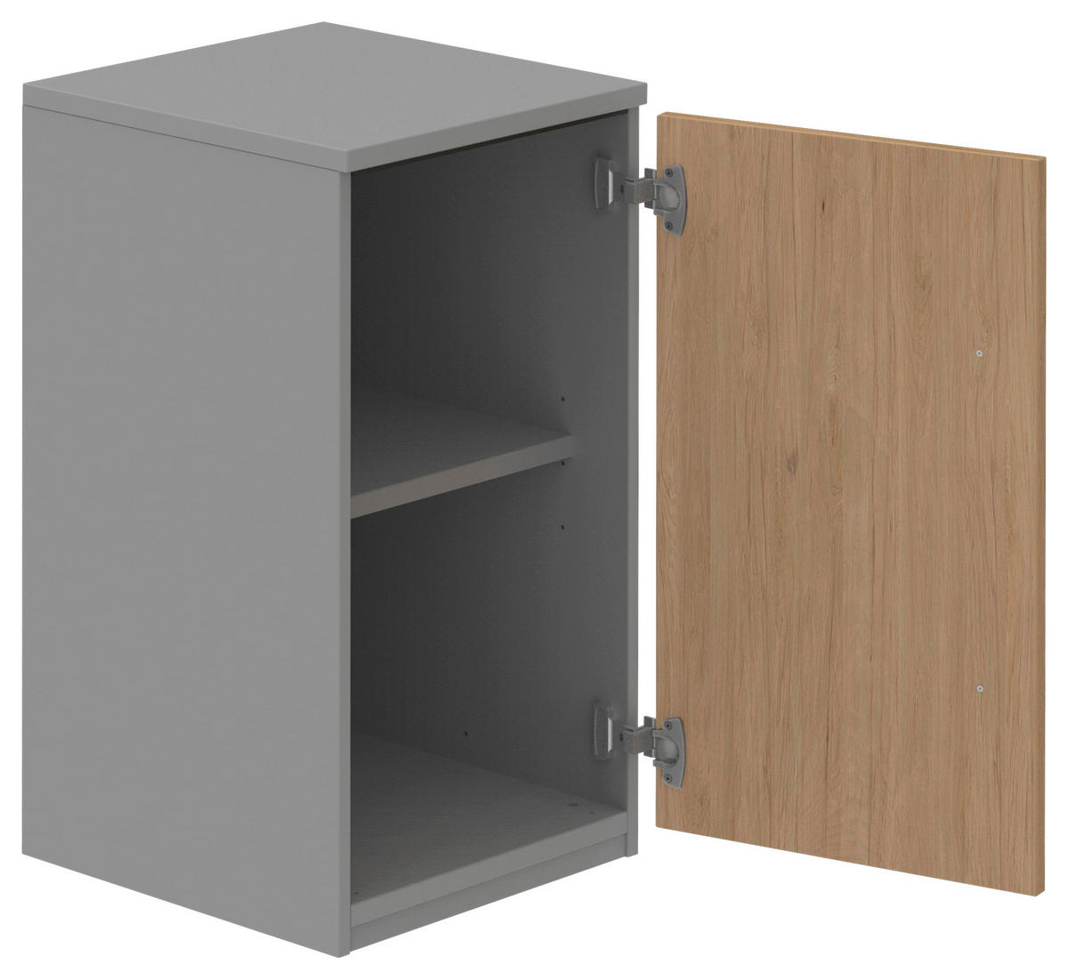 AKTENSCHRANK 40/76,5/43 cm  - Eichefarben/Grau, Konventionell, Holzwerkstoff (40/76,5/43cm) - Moderano
