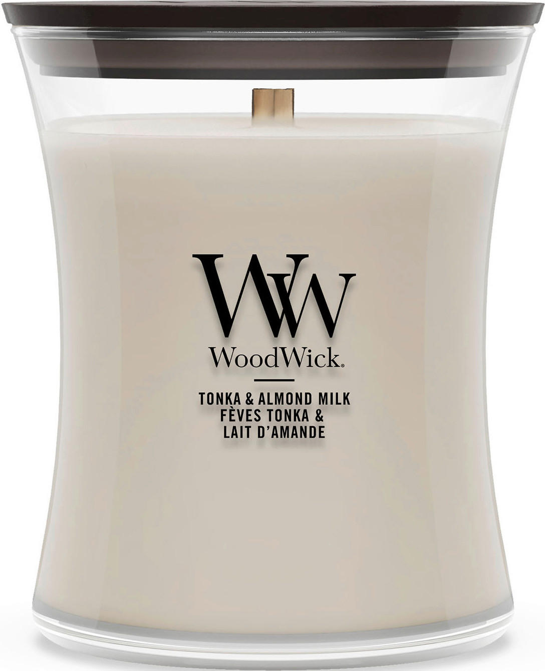VONNÁ SVÍČKA  - čiré/světle šedá, Basics, parafín/sklo (10/11,4/10cm) - WoodWick