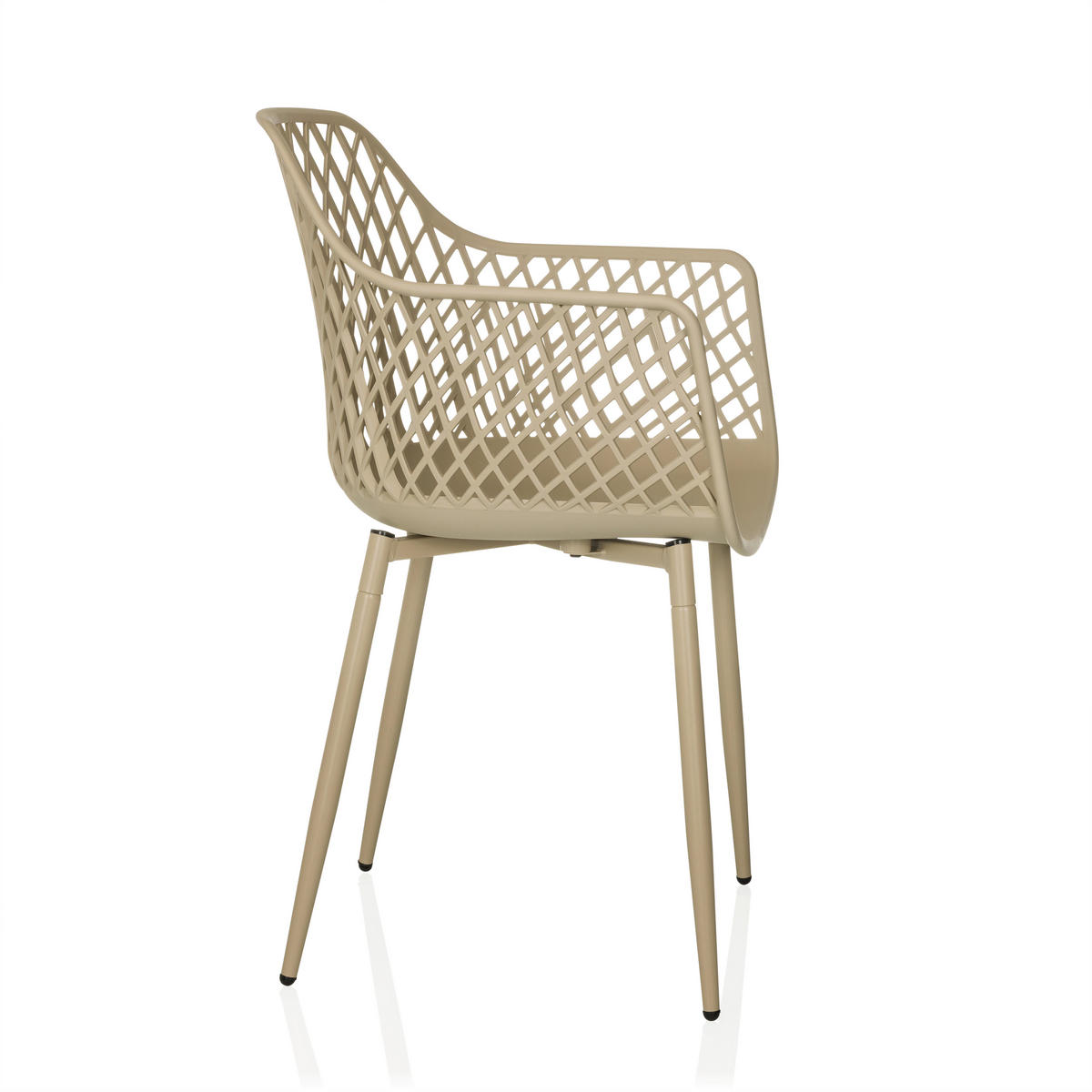 GARTENSTUHL Beige  - Beige, MODERN, Kunststoff/Metall (56/81/50cm) - MID.YOU