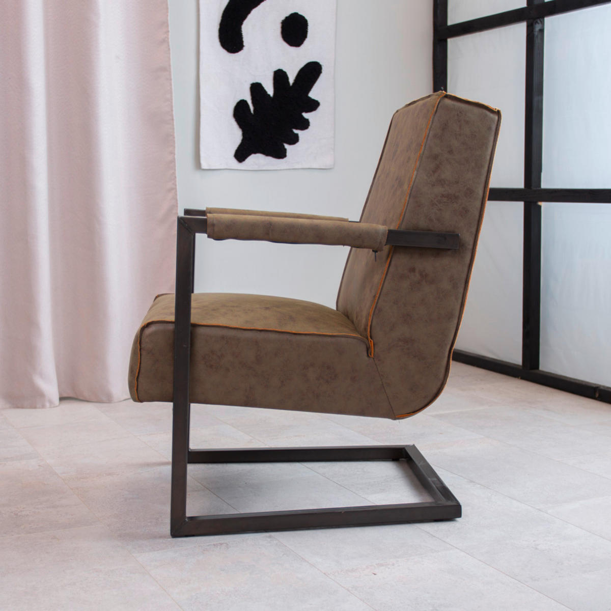 SESSEL in Mikrofaser Grün  - Schwarz/Grün, MODERN, Textil/Metall (62/84/70cm) - MID.YOU