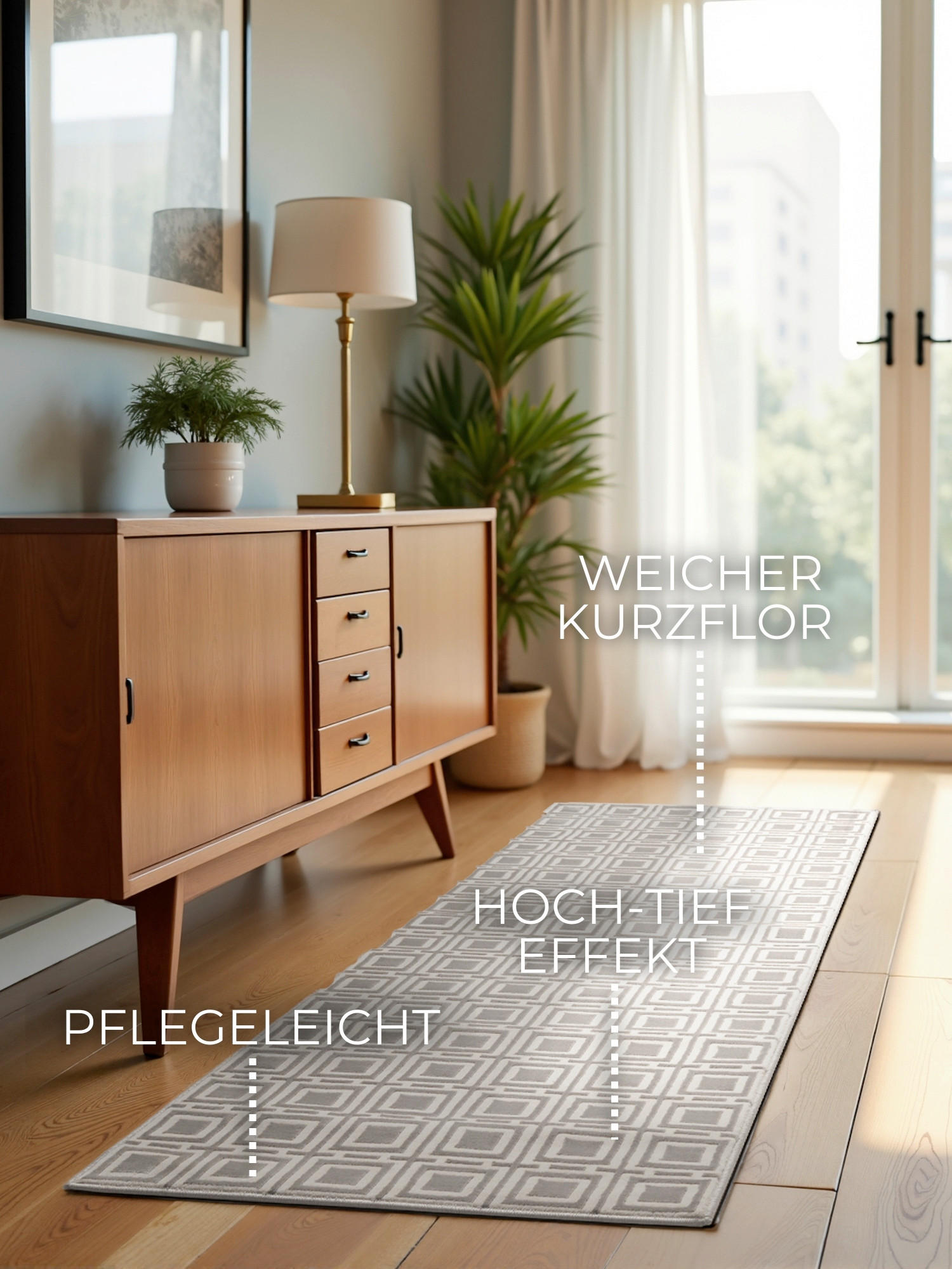LÄUFER 80/240 cm Perles  - Creme, Design, Kunststoff (80/240cm) - Elle Decoration