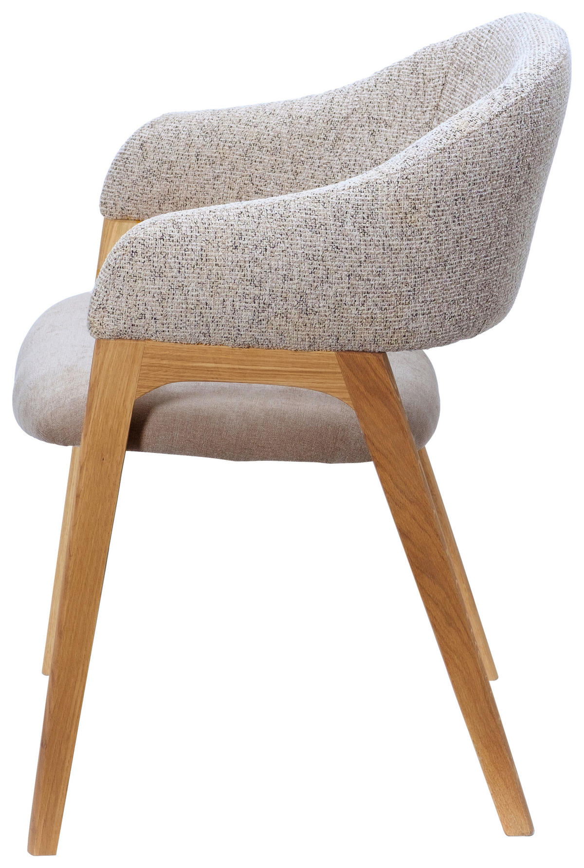 ARMLEHNSTUHL in Holz, Textil Taupe  - Taupe/Eichefarben, KONVENTIONELL, Holz/Textil (56,5/82,5/59,5cm) - Linea Natura