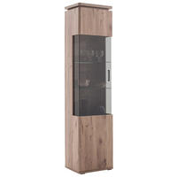 VITRINE Eiche dunkel  50/208/38 cm  - Eiche dunkel/Anthrazit, KONVENTIONELL, Glas/Holzwerkstoff (50/208/38cm) - Cantus