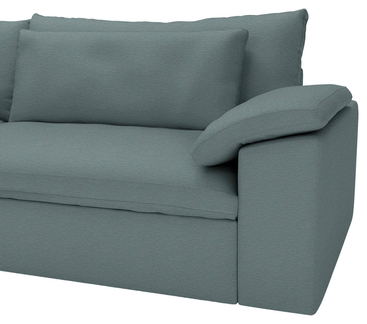 ECKSOFA  Chenille Blaugrau  - Blaugrau/Schwarz, Modern, Kunststoff/Textil (198/306cm) - Carryhome