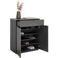 SCHUHSCHRANK  in 85/105/40 cm  - Anthrazit/Schwarz, Design, Holzwerkstoff/Metall (85/105/40cm) - Dieter Knoll