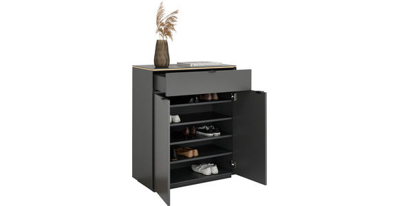 SCHUHSCHRANK  in 85/105/40 cm  - Anthrazit/Schwarz, Design, Holzwerkstoff/Metall (85/105/40cm) - Dieter Knoll