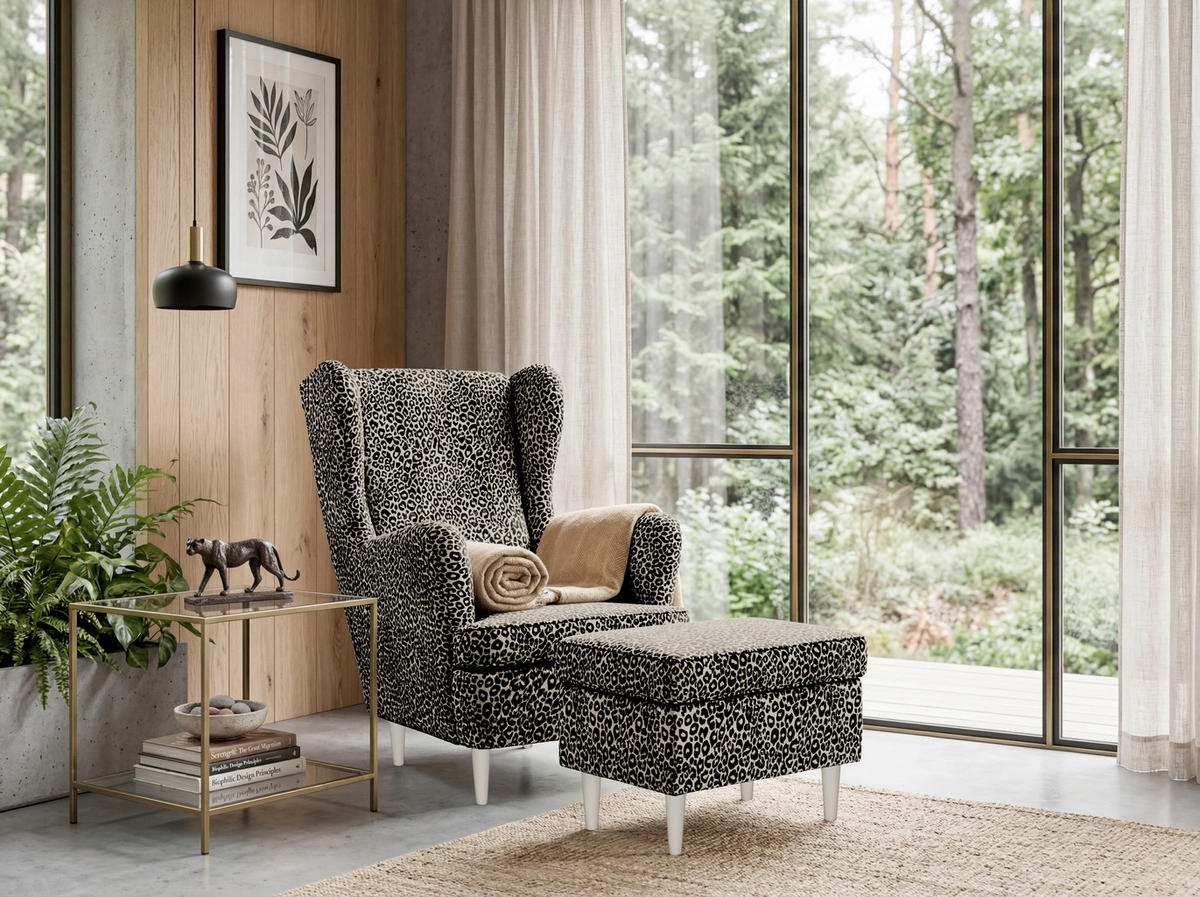 HOCKER in Textil Braun, Schwarz  - Kaschmir/Schwarz, MODERN, Holz/Textil (63/43/42cm) - MID.YOU