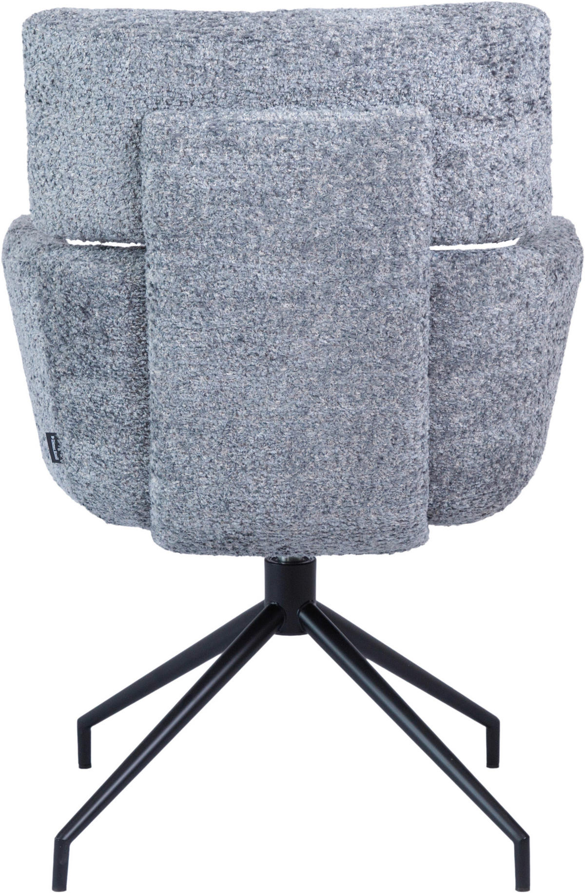 ARMLEHNSTUHL  Wippfunktion, Sitzfläche 360° drehbar Webstoff  Blau, Schwarz  - Blau/Schwarz, Design, Textil/Metall (62/92/66cm) - Dieter Knoll