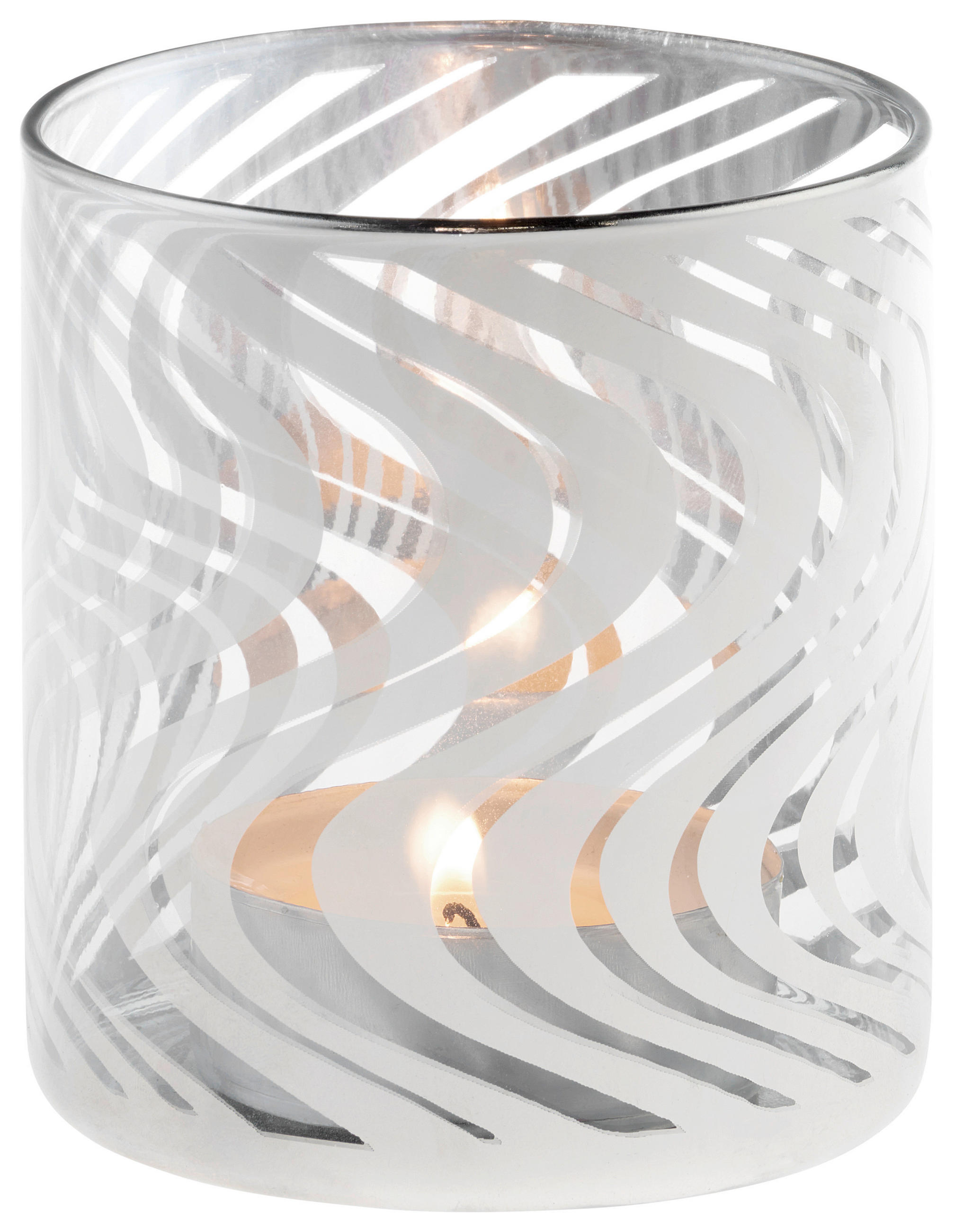 ÜVEG TEAMÉCSESTARTÓ - ezüst, Basics, Üveg (9/10cm) - Ambia Home