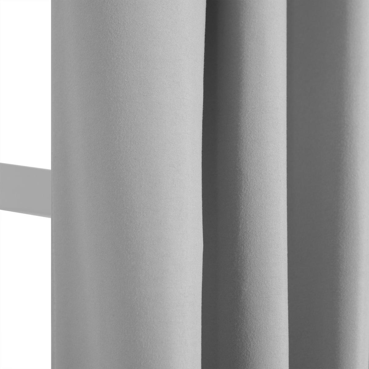 FERTIGVORHANG  black-out (lichtundurchlässig)   135/280 cm  - Hellgrau, Basics, Textil (135/280cm)