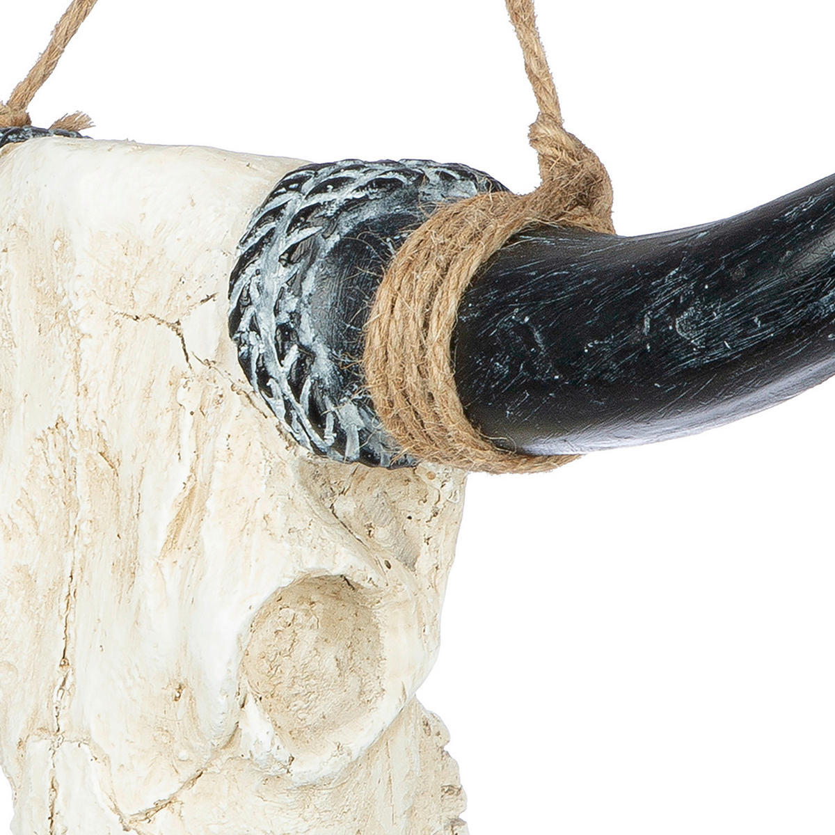 DEKOSCHÄDEL  - Grauweiß/Schwarz, Basics, Kunststoff (38/24/7,5cm)