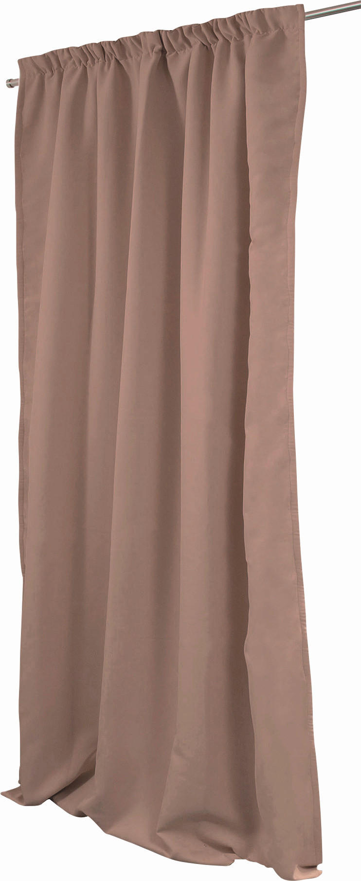 LÄRMSCHUTZVORHANG Verdunkelung 145/260 cm   - Braun, Design, Textil/Metall (145/260cm)