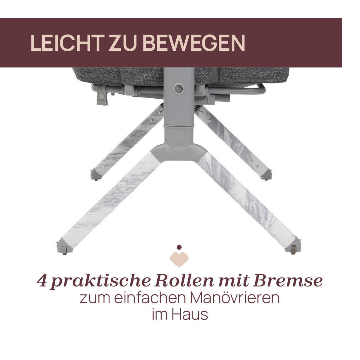 BEISTELLBETT Next2Me Armonia  - Dunkelgrau, Basics, Textil/Metall (99/69/83/55,5cm) - Chicco