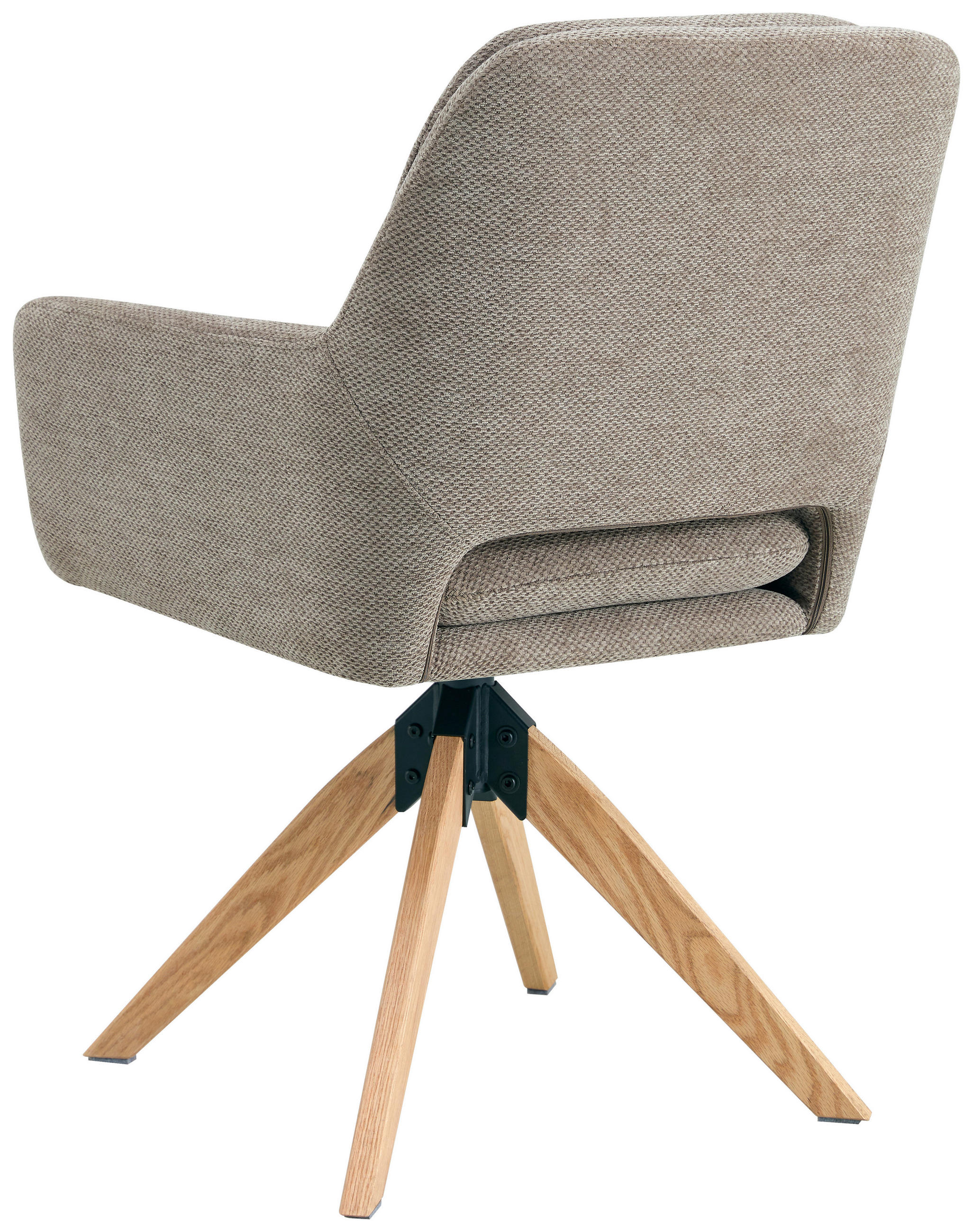ARMLEHNSTUHL in Holz, Metall, Textil Braun  - Braun/Naturfarben, KONVENTIONELL, Holz/Textil (59/89/65cm) - Livetastic