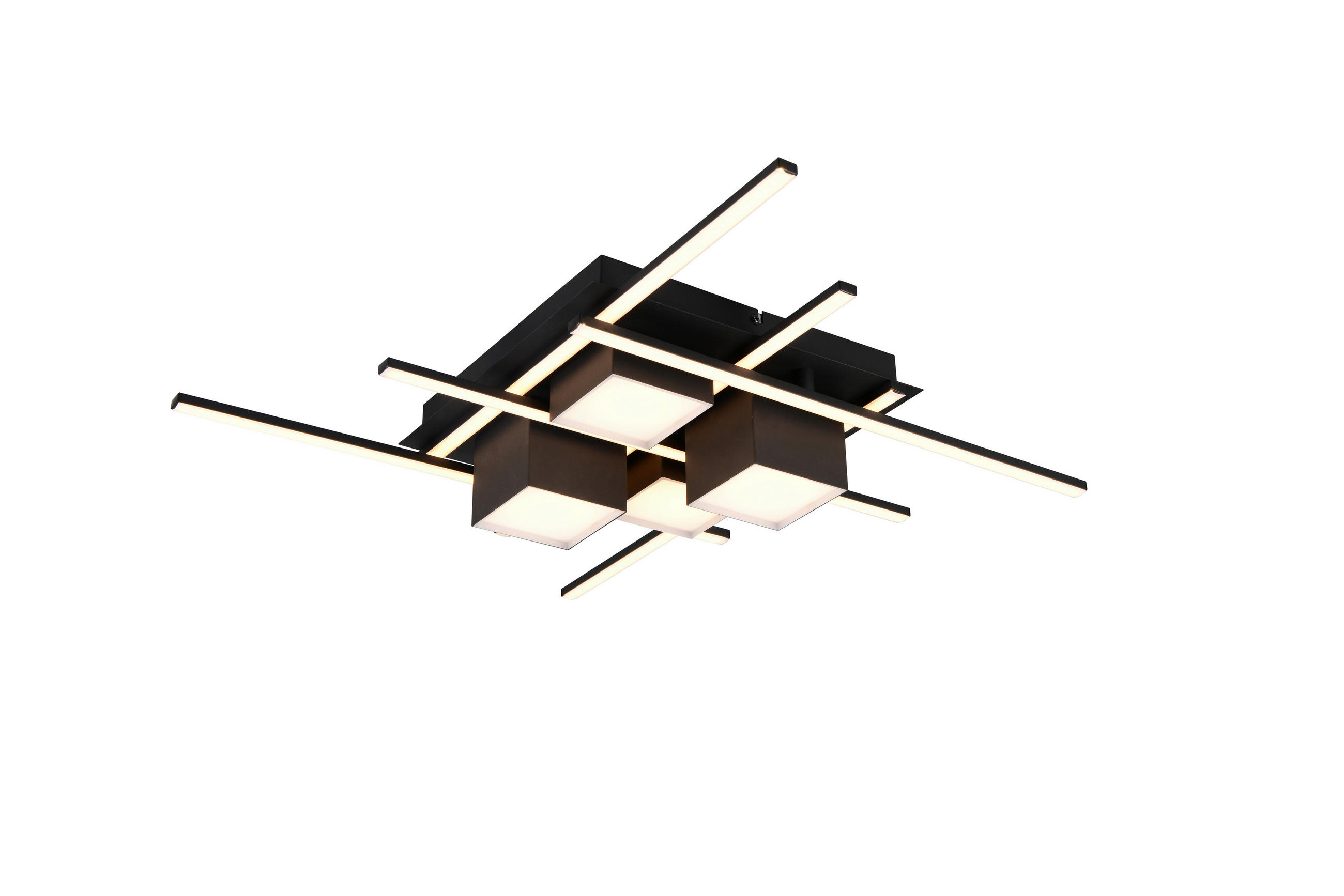 LED-DECKENLEUCHTE  70/11,5 cm    - Schwarz, Design, Metall (70/11,5cm) - Trio Leuchten