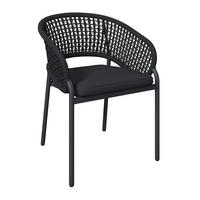 STAPELSESSEL in Metall, Textil Anthrazit, Dunkelgrau  - Dunkelgrau/Anthrazit, LIFESTYLE, Textil/Metall (58/79/62cm) - Amatio