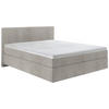 BOXSPRINGBETT 160/200 cm  in Silberfarben  - Silberfarben/Schwarz, KONVENTIONELL, Kunststoff/Textil (160/200cm) - Hom`in