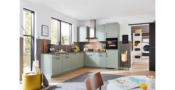 EINBAUKÜCHE   - Grün, LIFESTYLE, Holzwerkstoff - Novel