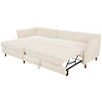 ECKSOFA Creme Cord  - Eichefarben/Creme, KONVENTIONELL, Holz/Textil (284/162cm) - Carryhome