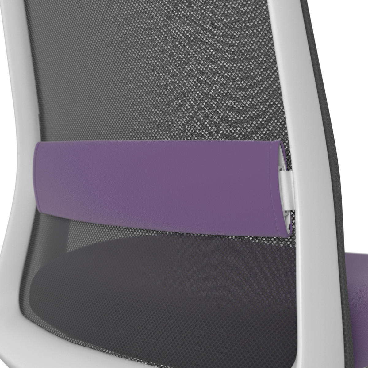 DREHSTUHL Lederlook Lila, Schwarz, Weiß  - Lila/Schwarz, MODERN, Kunststoff/Textil (70/103-115/70cm)