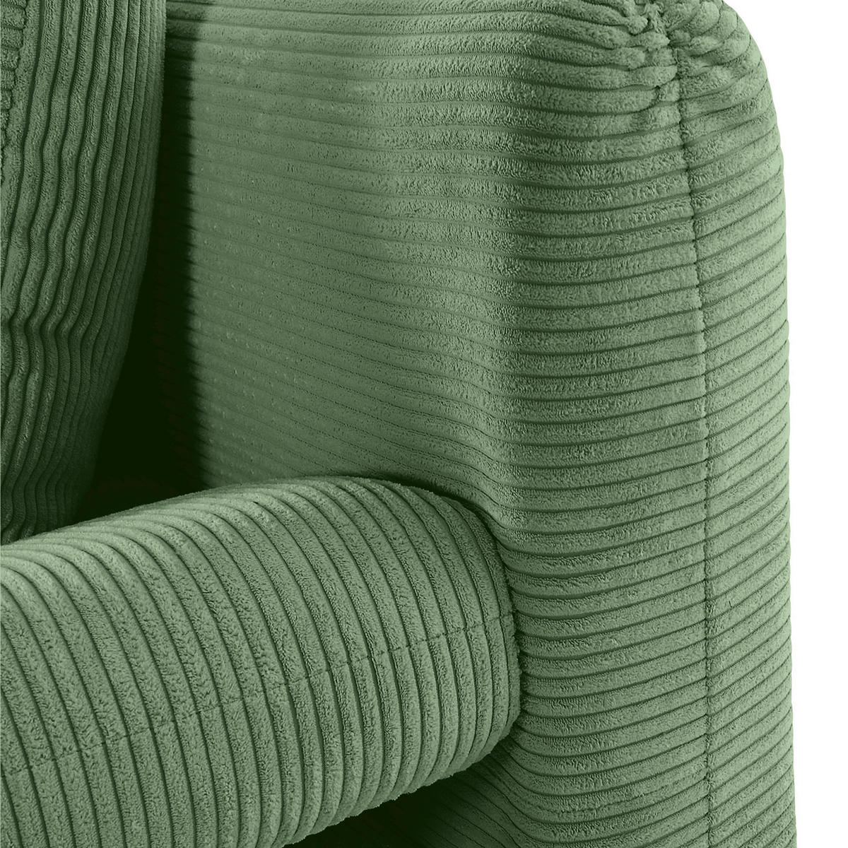 SCHLAFSOFA  mit Stoffauswahl, Liegefunktion, Schlafen auf Sitzhöhe, Rücken echt Cord Olivgrün  - Schwarz/Olivgrün, KONVENTIONELL, Textil/Metall (200/78/95cm) - home24