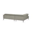 ECKSOFA in Struktur Greige 205/280 cm - Greige/Schwarz, Design, Textil/Metall (205/280cm) - Xora