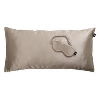 SCHLAFSET KISSENHÜLLE+MASKE - Anthrazit, Design, Textil (40/80cm)