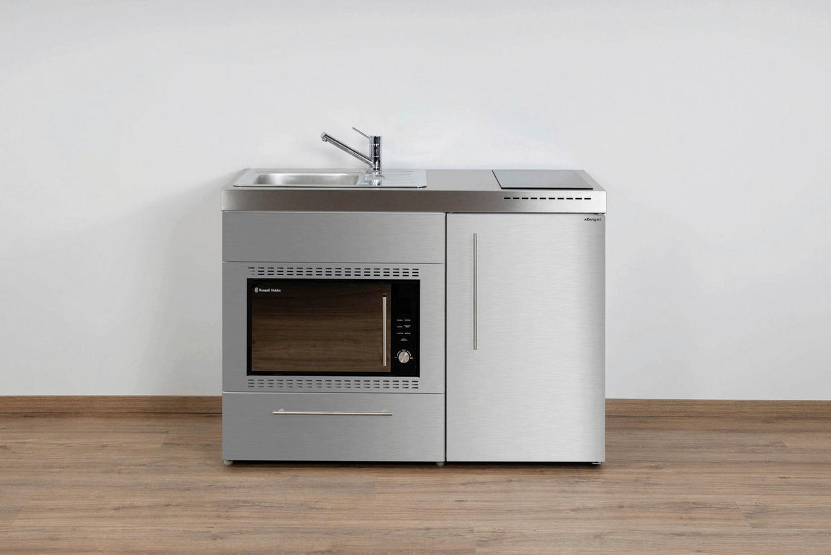 MINIKÜCHE  120/89/60 cm  in Edelstahlfarben  - Edelstahlfarben, Basics, Metall (120/89/60cm)